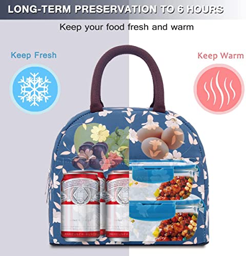 BALORAY Lunch Bag for Women Men Insulated Lunch Box for Adult Reusable Lunch Tote Bag for Work, Picnic or Travel (Morning Glory) - color: Morning Glory, size: M