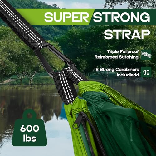 Camping Hammock Mosquito Net,Double & Single Portable Hammocks Hammocks with 2 Tree Straps,Hammock Tent for Travel Camping,Camping Accessories for Indoor Outdoor Hiking Backpacking Backyard Beach - color: Molv&guolv, size: Large