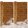 2 Pack Natural Reed Fence,4FT X 13FT Bamboo Fencing Privacy Reed Screening for Outdoor, Gallery, Restaurant, Hotel, Patio (Brown) - size: 2 Pack 4FT×13FT