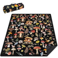 Supfitness Extra Large Picnic Blankets Waterproof Foldable (60 "x 80") Beach Blanket Waterproof Sandproof,3-Layer Thicking Mat Outdoor Packable Camping Blanket - color: Black, size: 60x80in