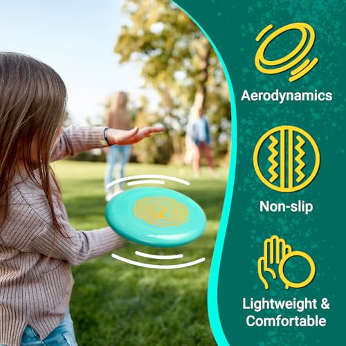 Frisbee Go Flying Disc, 9 Inch Lightweight Sports Disc for Beginners Outdoor Beach Backyard Lawn Park Camping Family Activity Game - 70g - color: V1