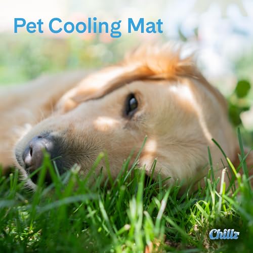 The Green Pet Shop Chillz Gel Mat, Extra Large - Pressure-Activated Cooling Pad for Pets Over 50 lbs - Non-Toxic, No Water or Refrigeration Needed - Ideal for Home, Travel & Crates - size: XL
