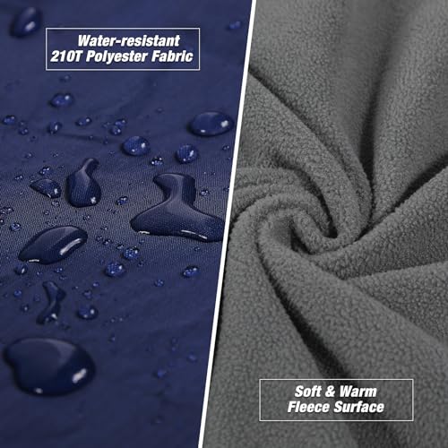 REDCAMP Large Waterproof Stadium Blanket for Cold Weather, 79”x 79” Soft Warm Fleece Windproof Camping Blanket for Camping, Hiking, Traveling, Sporting Events (Dark Blue) - color: Dark Blue 79"x79"