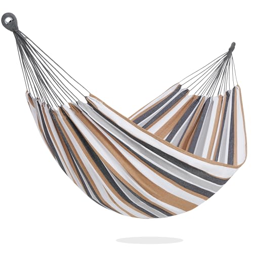 PNAEUT Single Hammocks for Outside, Replacement Outdoor Tree Hammock for Indoor Patio Porch Garden (Coffee, Small) - color: Coffee, size: Small