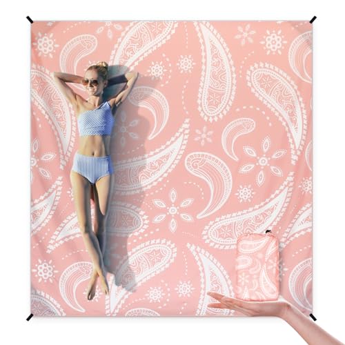 HIHOHO Beach Blanket Waterproof Sandproof Extra Large Beach Mat 79" X 83"/120"x108"for 1-8 Adults Quick Drying Durable Outdoor Picnic Mat for Beach Travel Camping Hiking