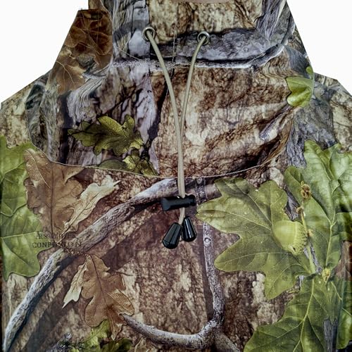 AUSCAMOTEK Camouflage Rain Poncho Hooded Waterproof Camo Raincoat with Blind Pattern for Hunting Hiking Camping Fishing - color: Turkey Blind