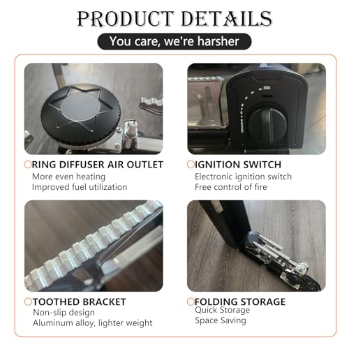 Portable Cassette Stove With Delicate Storage Bag, Foldable Camp Stove Compact Camping Stove, 2200W Folding Butane Gas Burner (White) - color: White