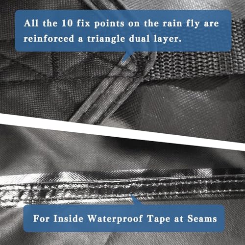 20 Mil Black Waterproof tarp 3×3ft (2 Pack) Heavy Duty Canvas Cover for Outdoor All Weather Oxford Tarpaulin for Truk Bed Roof, Boats, Pool, Woodpile, Robust, Rip & Tear Proof - size: 3x3ft 2Pack