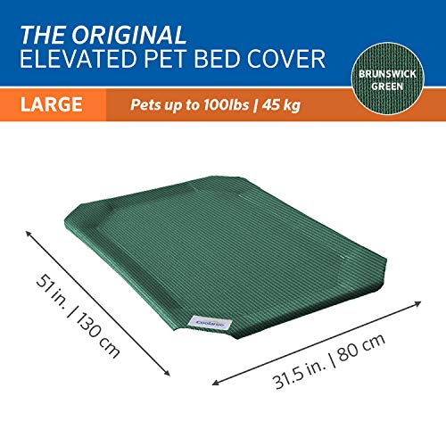 Original Pet Bed Replacement Cover - Brunswick Green - Large (43.5" x 31.5") - color: Brunswick Green, size: Large, style: Large