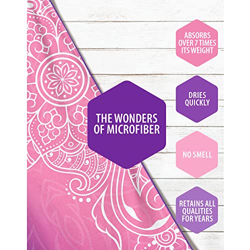 VENTURE 4TH Microfiber Beach Towel: Quick-Dry, Compact, Sand-Free, Absorbent, Sandproof and Lightweight - Perfect for Camping, Beach, and Roadtrips (Purple Mandala Design | 35x78 inches) - color: Purple Mandala, size: Extra Large (78" x 35")