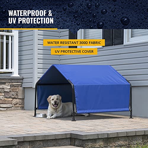 ShelterLogic 5' Outdoor Pet Shade, Versatile Pet Canopy Tent for Medium to Large-Breed Dogs, Cats, Small Animals and Livestock, Blue - size: Large