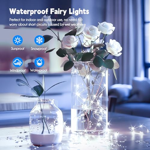 Minetom Fairy Lights with Remote, 66 Feet 200 Led Firefly String Lights Plug in for Bedroom Home Wall Ceiling Christmas Tree Wreath Craft Wedding Party Indoor Outdoor Decoration, Pure White - color: Pure White, size: 1Pack - 200 LEDs