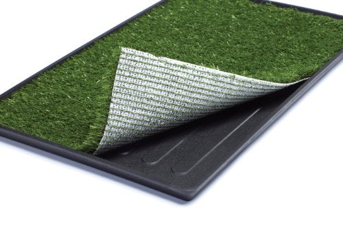 Prevue Pet Products Tinkle Turf Indoor Portable Pee Turf Patch for Dogs - Realistic Grass Potty Pad, Washable Artificial Grass Mat with Draining Tray, for Indoor or Outdoor Use - Medium Dogs - size: Medium