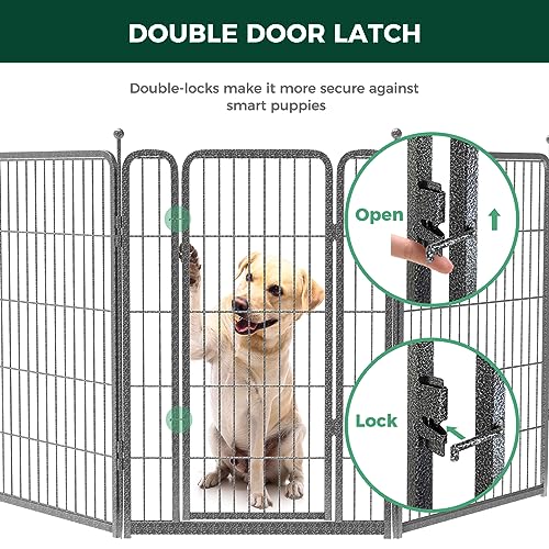 FXW Aster Dog Playpen Designed for Yard, 40inch 48 Panels - size: 40"H & 48 Panels