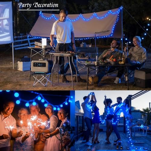 Mini Globe String Lights USB Plug in 38ft 100 Led Fairy Lights with Remote Timer Dimmable 8 Modes for Indoor Outdoor Bedroom Dorm Garden Birthday Party Camping Wedding Christmas Tree Decoration, Blue - color: 100LED-Blue