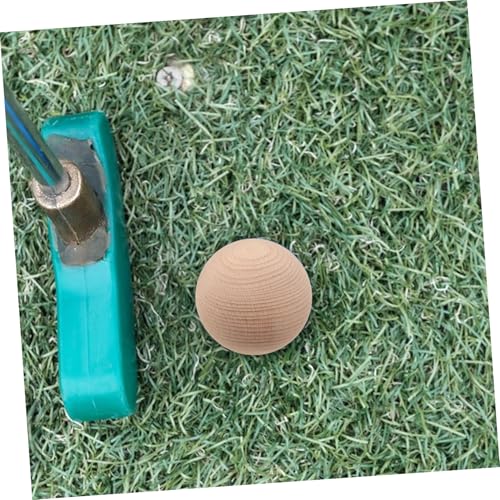 SUPVOX 3Pcs Beech Wood Golf Ball Set for Outdoor Games Multi-Functional Balls for Croquet Bocce and Backyard Activities Family Fun