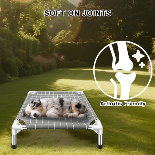 Elevated Pet Bed Dog Cot- Pet Bed for Small Dogs | Raised Dog Bed for Indoor and Outdoor Use for Small Pets - size: Small-open