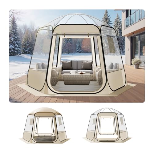 VEVOR Pop up Sports Tent, 8 Sizes Optional Clear Bubble Tent for 1-6 Person, Waterproof Outdoor Pod with Floor Mat & Top Cover, Garden Igloo Dome Tents Camping Shelter for Sports Watching - color: Clear, size: 10'l X 9.2'w X 7.2'h
