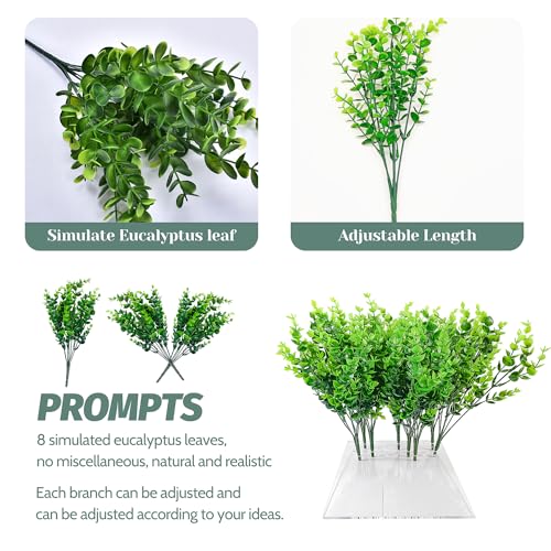 8Pcs Fake Grass Plants Pee Post for Dogs to Pee on, Guiding Male Dogs to Urine and Preventing Urine from Splashing Everywhere,Easy to Install and Clean(Eucalyptus Grass) - color: Eucalyptus Grass