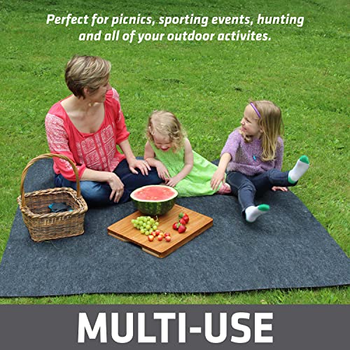 Drymate Tent Carpet Mat, Protective Waterproof Liner Keeps You Warm & Dry, Camping Floor Rug Accessory (7'4" x 8'4"), Durable, Lightweight, Soft & Comfortable, Trimmable Material (USA Made) (Charcoal) - size: 7'4" x 8'4" (Rectangular)