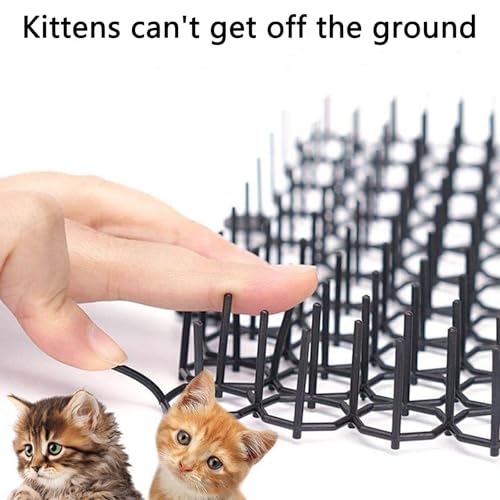 Anti-Slip Plastic Grass Protection Mat, Black Grid Pattern, Heavy Duty Outdoor Ground Cover 30 * 200cm