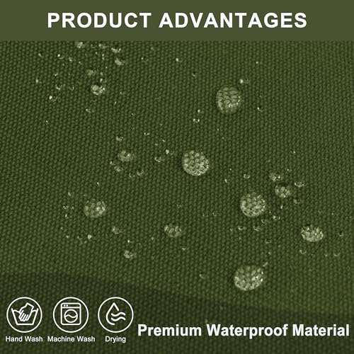 Dog Bed Covers Replacement Washable, Waterproof Dog Bed Cover with Zipper, 44Lx32Wx3H inch Durable Oxford Pet Bed Cover for Outdoor/Indoor Use, Cover Only, Army Green - color: Army Green, size: 44*32*3 inch