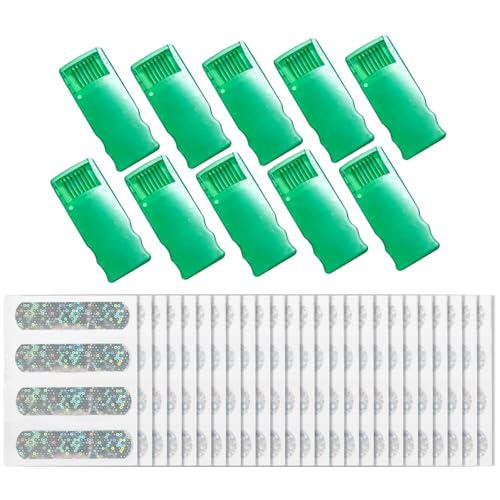 Kids Glitter Bandages with Travel First Aid Case - Sparkly Adhesive Bandages, Portable Band Holder Organizer for Home, School, Travel, 110 PCS (Bandage Cases+Bandages) - style: Bandage Cases+bandages