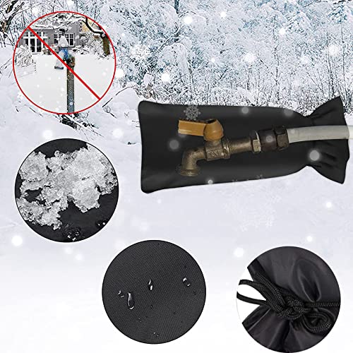 Outdoor Faucet Covers for Winter Freeze Protection,25.2"X14" Hose Bib Covers for Winter,Reusable Thicker Waterproof Insulated Spigot Cover Black - color: 25.2"X14" faucet cover