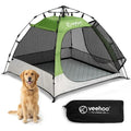 Veehoo Pop Up Dog Tent House for Indoor Outdoor, Portable & Waterproof Dog Canopy Shelter with Cool Mesh, Foldable Automatic Pet Tent for Dogs with Camping Mat and Bag for Large & Extra Large Dogs - size: 47.2"L × 47.2"W × 37.4"H