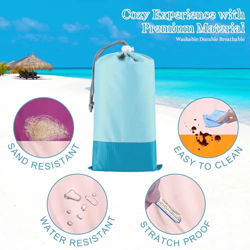 Beach Blanket Waterproof Sandproof 1-7 Adult Oversized 78 '' × 81 '' Lightweight Durable Compact Sand Free Extra Large Beach Mat for Travel Camping Hiking Picnic Blanket - color: 3pink, size: 78“x81”