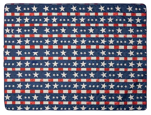 Carstens, Inc. Easy Pack Waterproof Sandproof Picnic Blanket, Lightweight Foldable Outdoor Camping Beach Mat, Large 60"x80", American Plaid - color: American Plaid