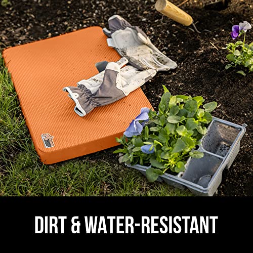 GORILLA GRIP® Extra Thick Patent Pending Supportive Foam Kneeling Pad, Large Cushion Knee Pads for Gardening, Baby Bath Time, Dirt and Water Resistant, Workout and Garden Supplies, 17.5x11, Orange - color: Orange