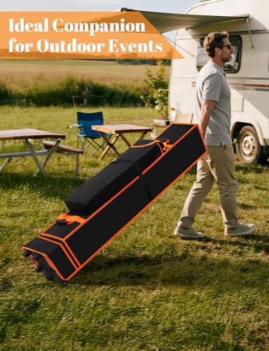 10 x 10 x 52 Inch Tent Bag Replacement Part, Canopy Bag Tent Storage Bag Designed for 10 x 10 Pop-up Tents, Comes with Handles and Rollers for Easy Carrying, 800D Waterproof Oxford Fabric - style: 52*10*10 in