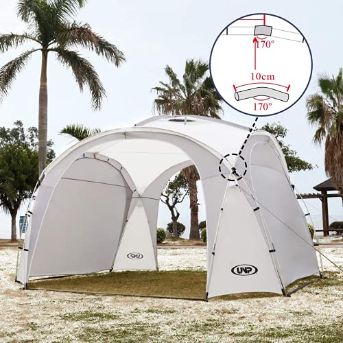UNP Easy Beach Tent Pop Up Canopy UPF50+ Tent with Side Wall, Ground Pegs, and Stability Poles, Sun Shelter Rainproof, Waterproof for Camping Trips, Backyard Fun, Party Or Picnics - color: White, size: 10 x 10 ft