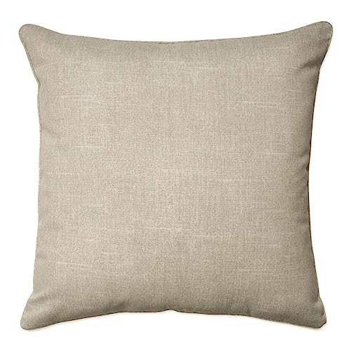Pillow Perfect Tory Solid Indoor/Outdoor Floor Pillow Plush Fill, Weather and Fade Resistant, Floor - 25" x 25", Ivory, - color: Ivory Tory Bisque, size: Floor - 25" x 25"