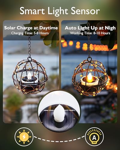 Homemory 16Pcs Solar Tea Lights Outdoor Waterproof, Rechargeable Dusk to Dawn Lighting, Flameless Flickering LED Votive Candles for Fairy Garden Decor, Patio Tables, Christmas Lanterns, Windows - color: 16-Pack, 1.5''x1.58''
