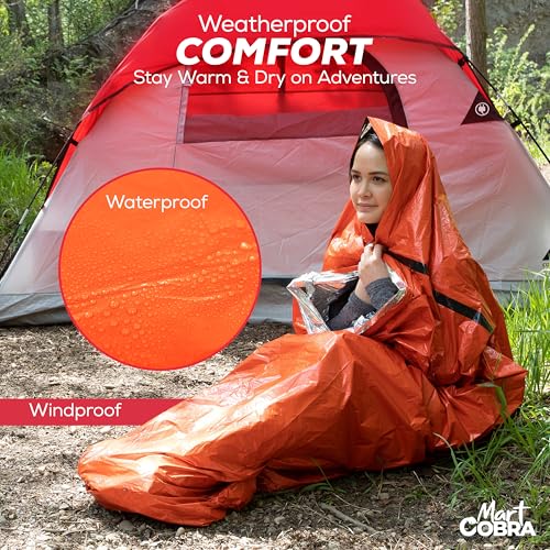 Emergency Sleeping Bag for Survival Gear and Supplies Life Bivy Sack Waterproof Mylar Emergency Blankets for Survival Kit Car Camping Gear Hiking Tac Bivvy Go Bags Supplies Sleep Sacks Shelter - size: [3 Pack]
