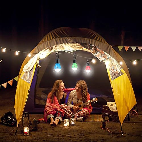 Jarxin Led Camping Lantern USB Rechargeable,Outdoor Tent Lights for Camping Hanging,Kids with Clip Hook Camping Flashlight (4 Packs Black) - color: 4pcs Black