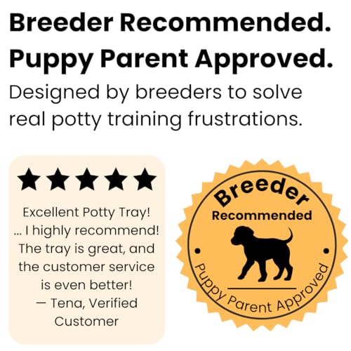 Little Wolves Puppy Potty Tray – 22x22 Shred-Proof Heavy-Duty Training Tray for Puppies & Small Dogs, Easy-Clean, Indoor Dog Pee Pad Holder (Medium Gap) - size: Medium Gap