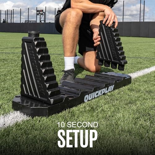 QuickPlay Replay Station 4-in-1 Soccer Rebounder Board - Portable Rebound Board for Backyard - Dual Surface, Dual Angle Soccer Passing Board for Passing & Reaction Skills - Soccer Training Equipment - style: Replay Station PLUS