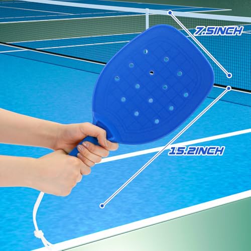 Arrowbash 60 Pcs Plastic 15.2 x 7.5 Inches Paddleball Racket Set with Balls, Ball Keychain, Cooling Towels&Carry Bag, Bulk Sports Equipment for Teams, Parties & Physical Education Classes