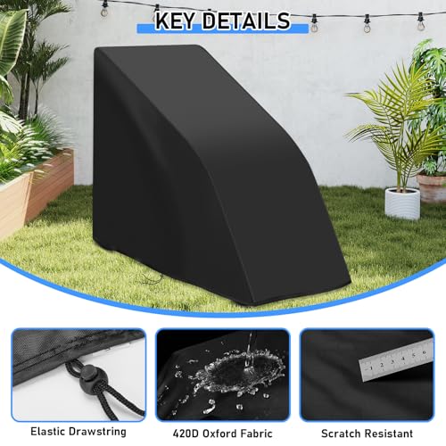 2-Pcs Zero Gravity Chair Cover,Waterproof Folding Lawn Lounge Chairs Covers,Outdoor Relaxing Chair Protection,Dustproof Most Folding Recliners Shield