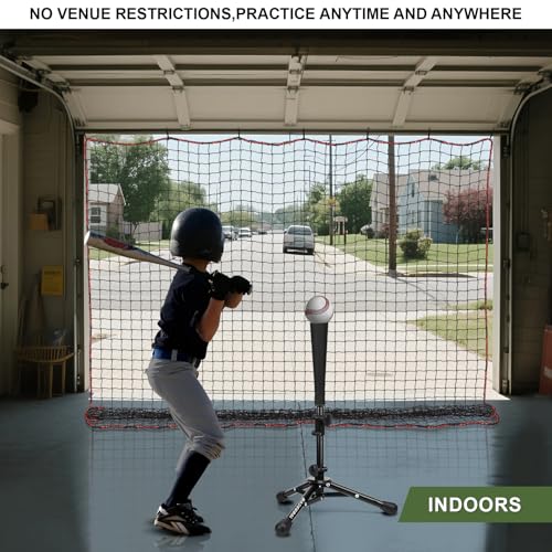 BaseGoal Baseball & Softball Backstop Nets, Heavy Duty Sports Practice Nets, Sports Netting Barrier,DIY Ball Net,Hitting Net for Baseball, Hockey, Soccer, LAX and More - size: 15x60ft