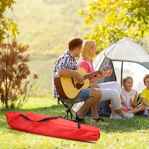 Folding Camp Chair Replacement Bag for Coleman Camping Chairs, Portable Large Mouth Bag with Shoulder Strap for Outdoor Camping Chair Storage, Yoga Mat, Umbrella, Tents, Red (Chair is not included) - color: Red