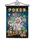 Breeze Decor Poker Night Garden Flag Set Wall Hanger Interests Game Bunco Dice Bingo Hobbies Leisure Activity Small Decorative Gift Yard House Banner Made in USA 13 X 18.5