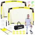 Pro-Grade Kids Backyard Soccer Goal, Tear-Resistant 5-Layer Polyester Soccer Net & 10mm Poles for Maximum Durability, 4x3ft/6x4ft/7x5ft, Pop Up Portable Soccer Training Equipment Set with Size 4 Ball - size: 6x4ft, 2 Set, style: Yellow