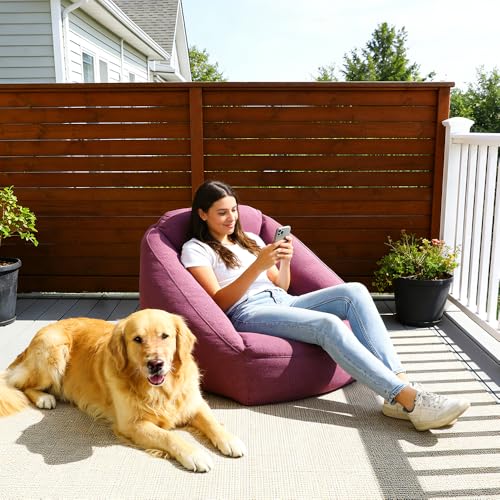 Inflatable Sofa Chair Portable Air Couch Camping Lounger with Air Pump for Home Outdoor Camping Travel (Purple) - color: Purple