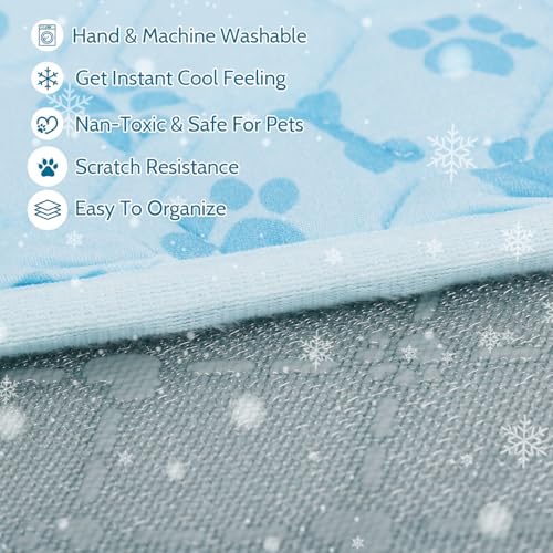 Dog Cooling Mat, Pet Cooling Mat for Dogs and Cats, Portable Summer Dog Cool Pad,Cool Bed for Pets, Premium Pet Cool Blanket for Summer - size: Small