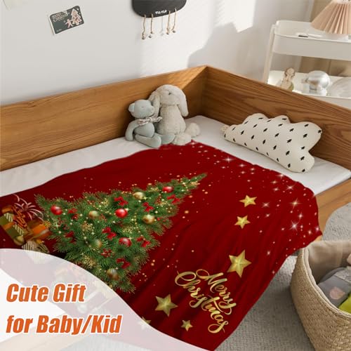 YeeJu Christmas Throw Blanket Baby Small Red Christmas Tree Blanket for Toddler Swaddle Pet Crib Soft Lightweight Fuzzy Plush Fleece Blankets and Throws Xmas Winter Holiday Blanket 30x40 - color: Chrsitmas-26, size: 30"x40"