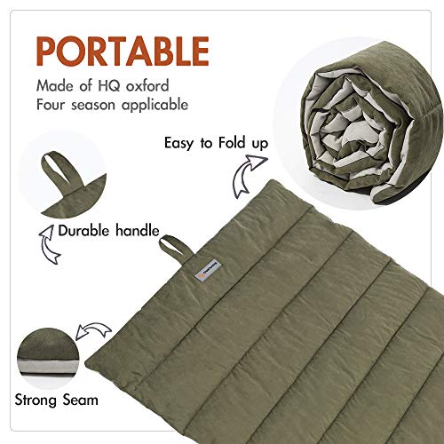 CHEERHUNTING Outdoor Dog Bed, Waterproof, Washable, Large Size, Durable, Water Resistant, Portable and Camping Travel Pet Mat - color: Olive Green, size: Large